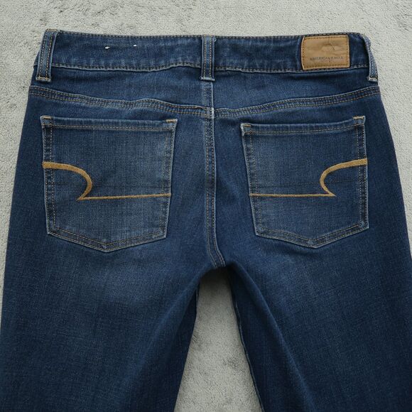 American Eagle Jeans Women's Size 4 Short Blue Mid-Rise Jegging Denim 26" Inseam - Picture 15 of 16